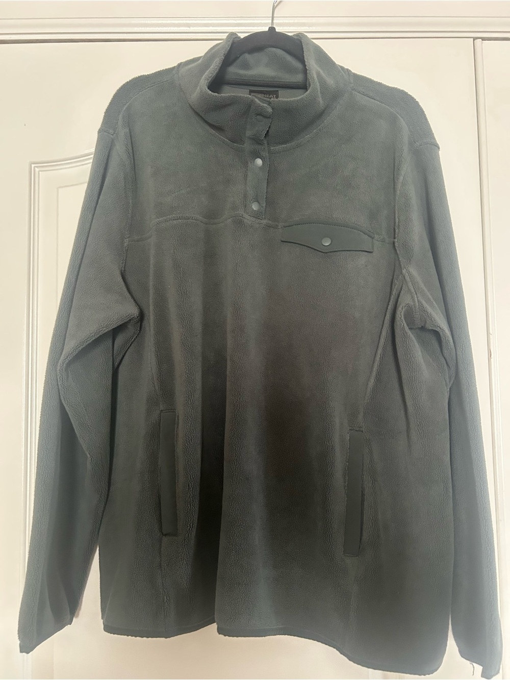 32 Degrees Women's Gray Teddy Fleece Pullover Jacket